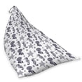 thumbnail image 2 of Seahorse Lounger Chair Bag, Engraving Style Tropical Underwater Animals Pattern with Starfish Seahorse, High Capacity Storage with Handle Container, Lounger Size, Indigo and White, by Ambesonne, 2 of 5