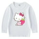 thumbnail image 3 of Hello kitty-Camiseta versátil de algodón con cuello redondo para niños y niñas, top de manga larga, ropa para niños de primavera y otoño, 3 of 5
