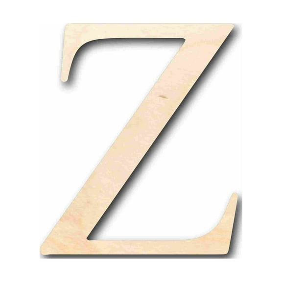 Unfinished Wood Zeta Silhouette - Craft- up to 46" DIY 3" / 1/4"