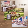 thumbnail image 5 of Ouuluon 4th of July Table Runner USA Flag Themed Table Cover, 72 inch Linen Vintage Printed Table Scarf for Independence Day Restaurant Holiday, 5 of 8