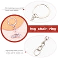 thumbnail image 5 of FOLOYORI 10Pcs Small Split Key Rings Metal Keychain Ring Part for Everyday Use Silver 6x3x0.2cm, 5 of 8