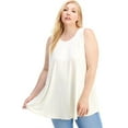 thumbnail image 2 of Pastel by Vivienne Women's Sleeveless A-Line Tunic Plus Size Ivory XX-Large, 2 of 4