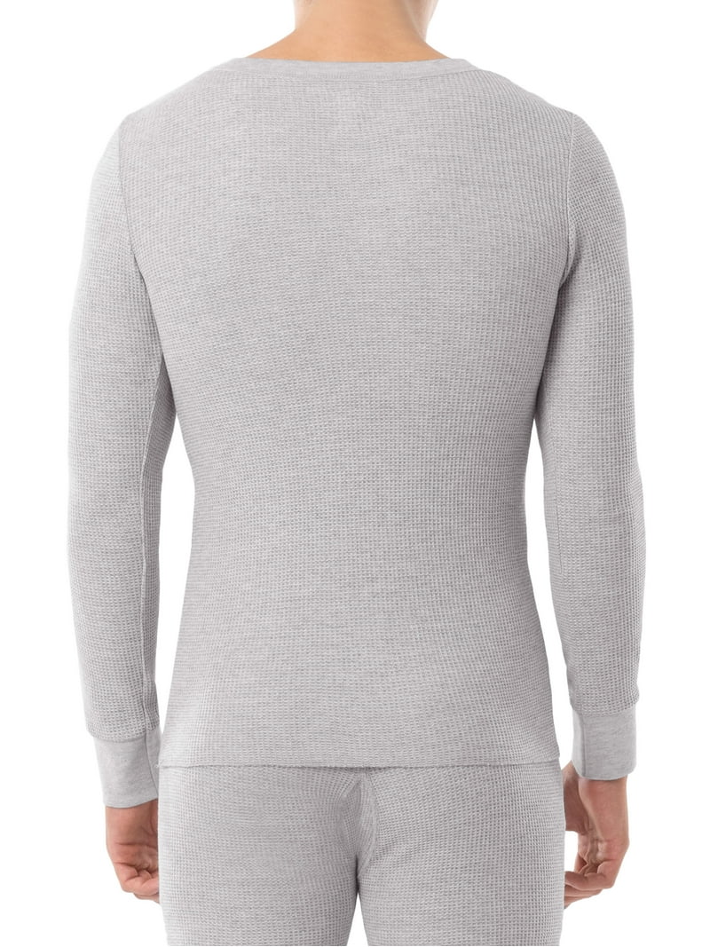 Fruit of the Loom Men's Thermal Waffle Crew Top, 2-Pack