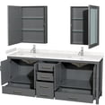 thumbnail image 6 of Wyndham Collection WCS141480DGYWCUNSMED Sheffield 80" Free Standing Double Basin Vanity, 6 of 7