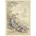 thumbnail image 3 of Elias van Nijmegen 14x18 Black Modern Framed Museum Art Print Titled - Perseus Frees Andromeda (1677 - 1755), 3 of 5