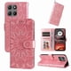 thumbnail image 1 of Funda tipo cartera GANGXUN para Motorola Moto G15 , diseño girasol, cuero PU, soporte, cierre magnético, tarjetero, 1 of 5