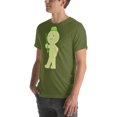 thumbnail image 4 of Smiski Trumpet Shirt – Cute Minimalist Sad Smiski Character Tee – Aesthetic Kawaii Ghostcore Unisex T-Shirt (Olive, 4XL), 4 of 6