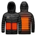 thumbnail image 3 of Hicidod Boys Heated Jacket 3 Heating Zones Usb Charging Electric Puffer Coats Hooded Printed Winter Warm Kids Down Jackets, 3 of 7
