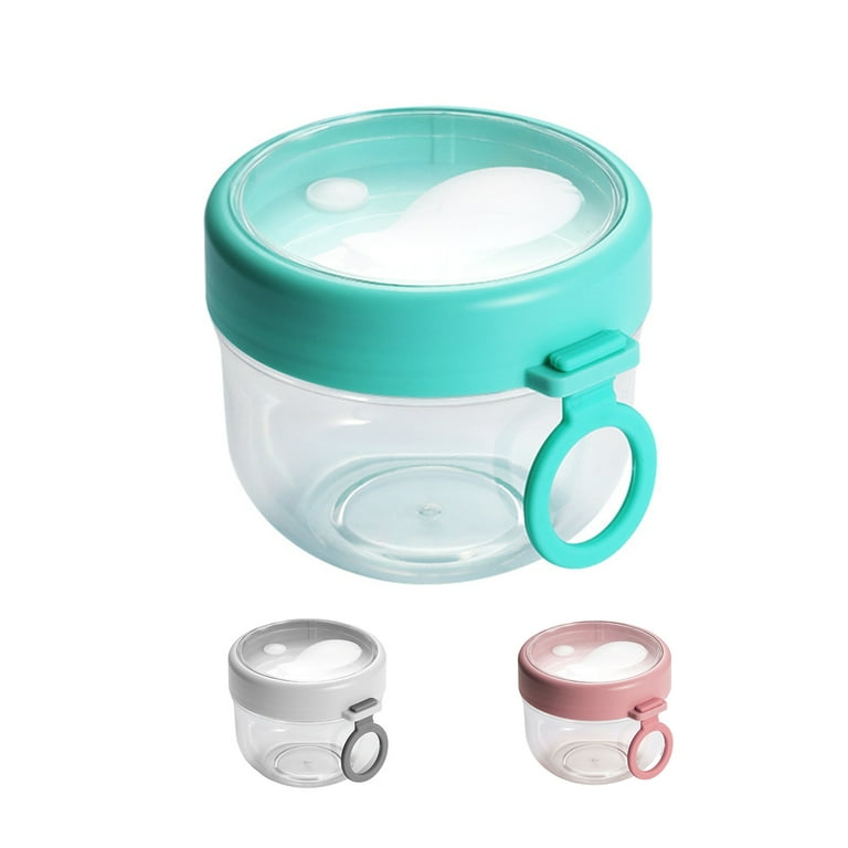LMC Lunch Box Portable Overnight Oats Container with Lid and Spoon Yogurt  Breakfast On The Go Cups Oatmeal Jars Snack Container - AliExpress