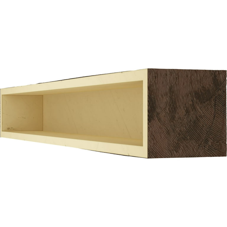 Ekena Millwork 4H x 4D x 36W Hand Hewn Faux Wood Fireplace Mantel,  Premium Hickory - Walmart.com