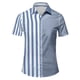 thumbnail image 1 of pstuiky Camisas de vestir de manga corta para hombre, Camisa casual de color liso para hombre con botones y cuello vuelto, manga corta camisas casuales para hombre xxxxxl, 1 of 4