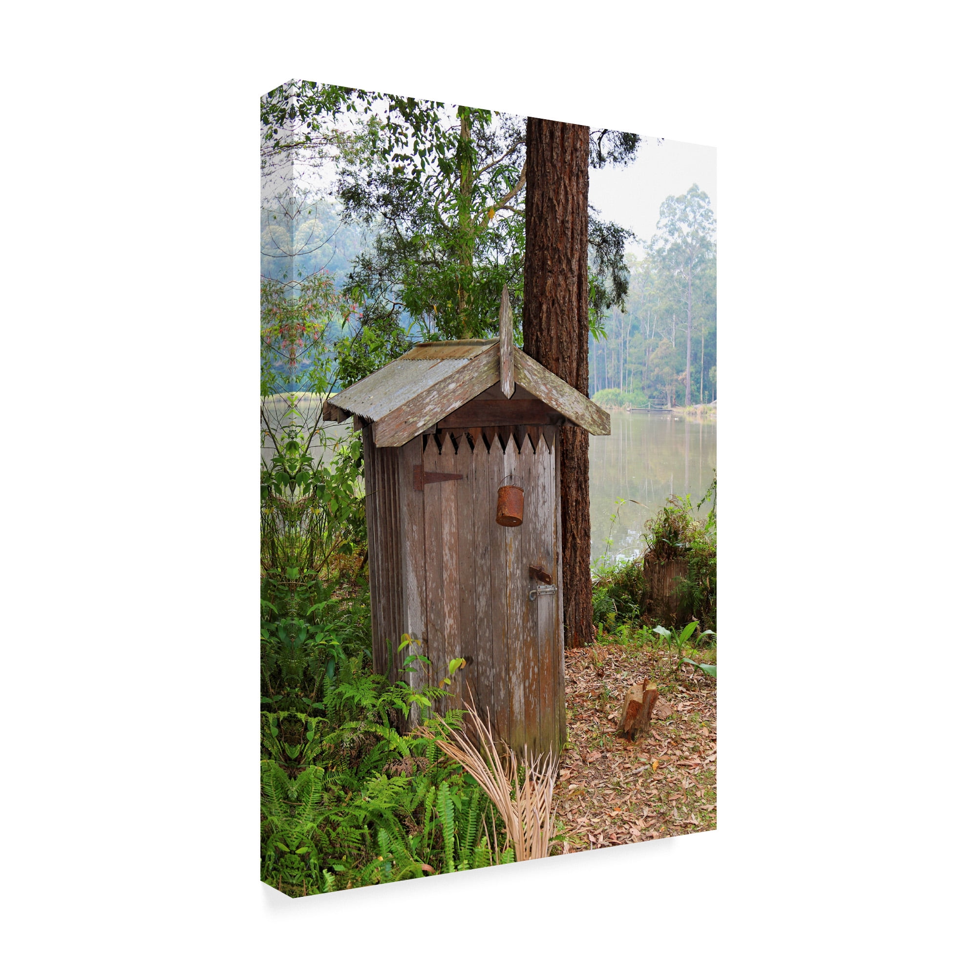 Trademark Fine Art 'Outhouse' Canvas Art by Incredi