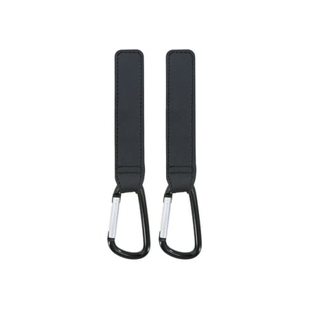 Parent's Choice Universal Stroller Hooks Organizer Clips For Hanging Bags 2Pack Black