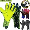 thumbnail image 4 of Guantes de portero de látex, guantes de fútbol gruesos, protección profesional, guantes de portero de fútbol para adultos y adolescentes, nuevos, 4 of 5