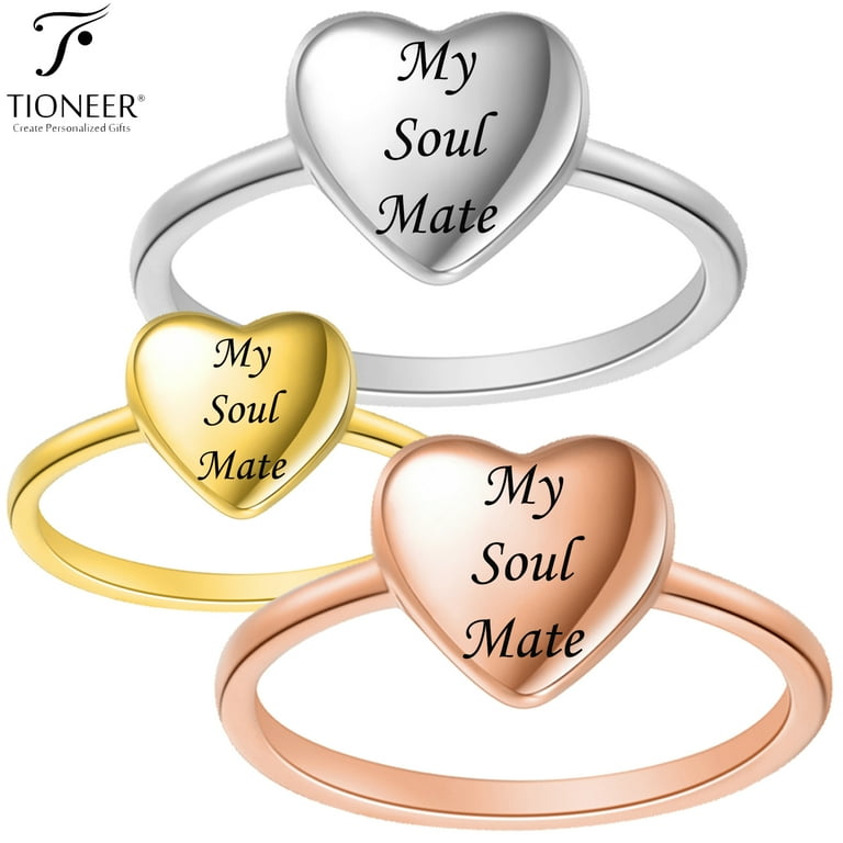 Flat heart sale ring