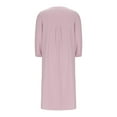 thumbnail image 6 of Homenesgenics Fall Dresses for Women Plus Size Fashion Women's Sexy V-Neck Long Sleeve Solid Dresses Elegant Casual Comfortable All Occasio Maxi Dress Shift Dress Pink L, 6 of 9