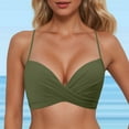 thumbnail image 2 of MKLEKYY Trajes De Baño Mujer 2 Piezas Women Back Stainless Steel Hooks Swimwear Tops Underwire Full Coverage Bikini Top Push Up Swim Crop Top Tie Back Bathing Suit Tops, 2 of 5