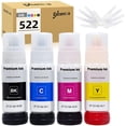 thumbnail image 1 of EXCERCUS Bouteille d'Encre de Recharge Compatible pour 522 T522 T522120 T522220 Compatible avec EcoTank Expression, 1 of 5