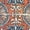 Orange/Blue, variant on Unique Loom Estrella Collection Area Rug - Salma (8' Round Gold/Blue)