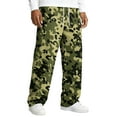 thumbnail image 2 of Dresfit Camo Pants Men Baggy Wide Leg Sweatpants 2026 Textured Drawstring Waffle Knit Slacks Spring Straight Leg Relaxed Fit Lounge Pant with Pockets Green L, 2 of 7