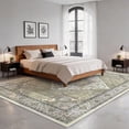 thumbnail image 4 of Washable Area Rug for Living Room, 6'x9' Vintage Boho Non-Slip indoor Rug, Soft Low Pile & Stain Resistant Carpet for Bedroom, Dining Room, Kitchen, Nursery，Home office, 4 of 8