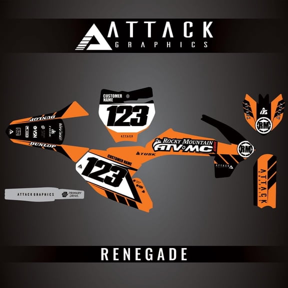 Attack Graphics Custom Renegade Complete Bike Graphics Kit for KTM 65 SX 2017
