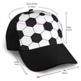 thumbnail image 2 of Xecao Soccer Ball print unisex vintage washed baseball cap, a soft and adjustable hat perfect for any casual style., 2 of 5