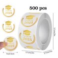 thumbnail image 3 of Transparent Stamping Graduation Gift Stickers Round Stickers Self Adhesive Label Stickers 500 Pcs Stickers, 3 of 5