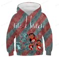 thumbnail image 1 of Niños Niñas niños Disney Stitch dibujos animados sudaderas con capucha Tops 3-14 años niños algodón manga larga sudadera niños niño bebé ropa 160 zhangmengya CONDUJO, 1 of 2