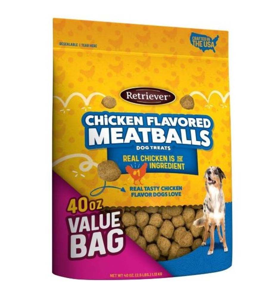Retriever 10327057 40oz Real Chicken Flavored Meatballs Dog Treats
