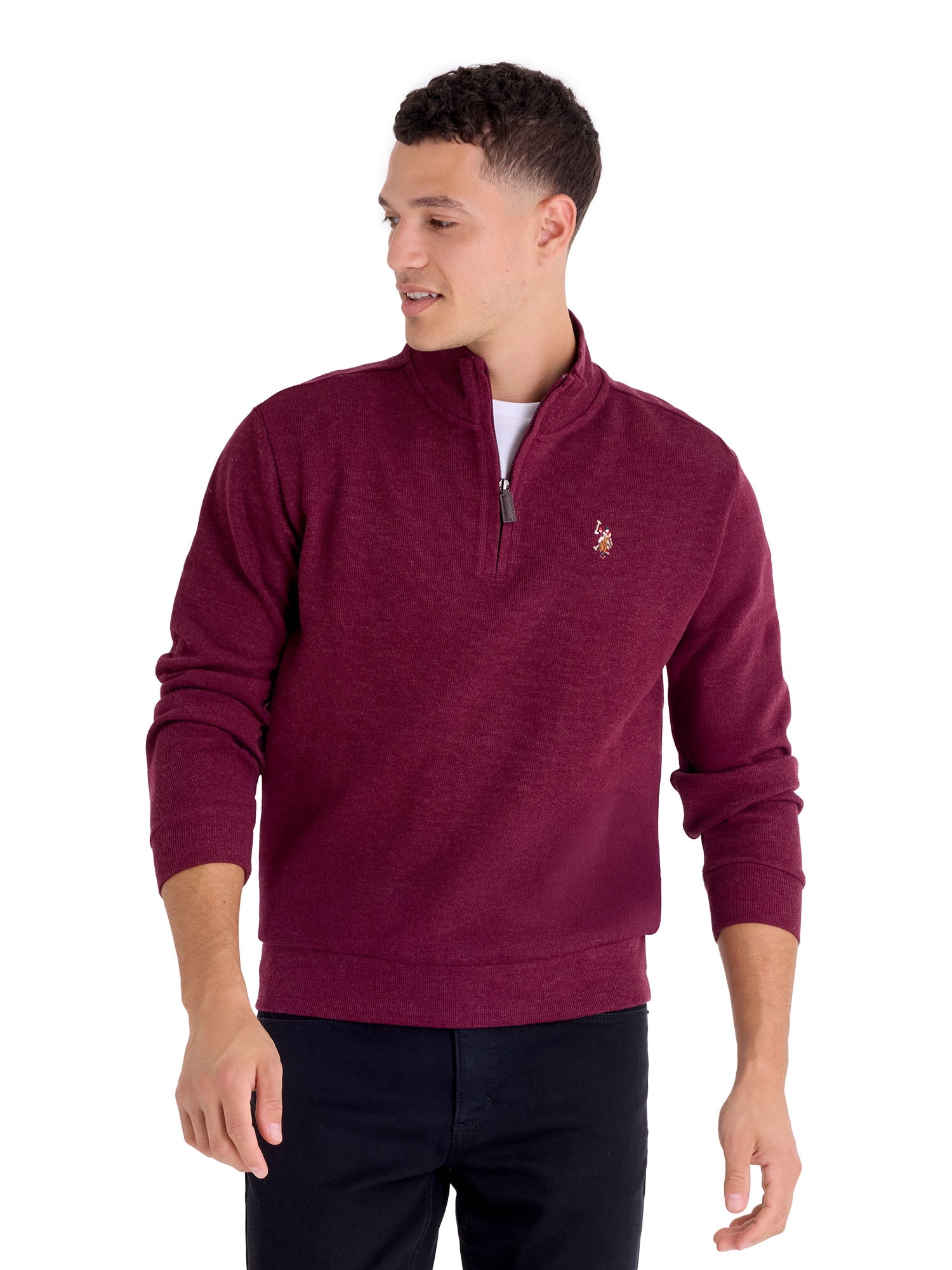 U.S. Polo Assn. Men's Quarter Zip Flatback
