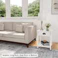thumbnail image 6 of Somerset Home Single Drawer End Table Nightstand (White), 6 of 8