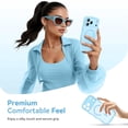 thumbnail image 3 of 3 in 1 Magnetic Wavy Case for iPhone 17 Pro Max 6.9", Matte Protective Case with Screen Protector and Wrist Strap,Sky Blue, 3 of 7
