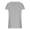 thumbnail image 6 of Fesfesfes T Shirts Women's Fashion Color V Neck Button Comfort Temperament Short Sleeved Womens Tops Casual 6(M), 6 of 6