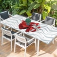 thumbnail image 2 of Valentine's Day Table Cloths for 8 Foot Rectangle Tables, Red Love Gift Box Abstract Dots Stripes Patio Waterproof Elastic Fitted Tablecloths, Washable Rectangular Table Cover for Camping, 2 of 8