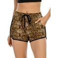 thumbnail image 4 of LELINTA Womens Activewear & Women Quick Dry Slim Fit Sports Shorts Active Wear, Leopard Print, 4 of 7
