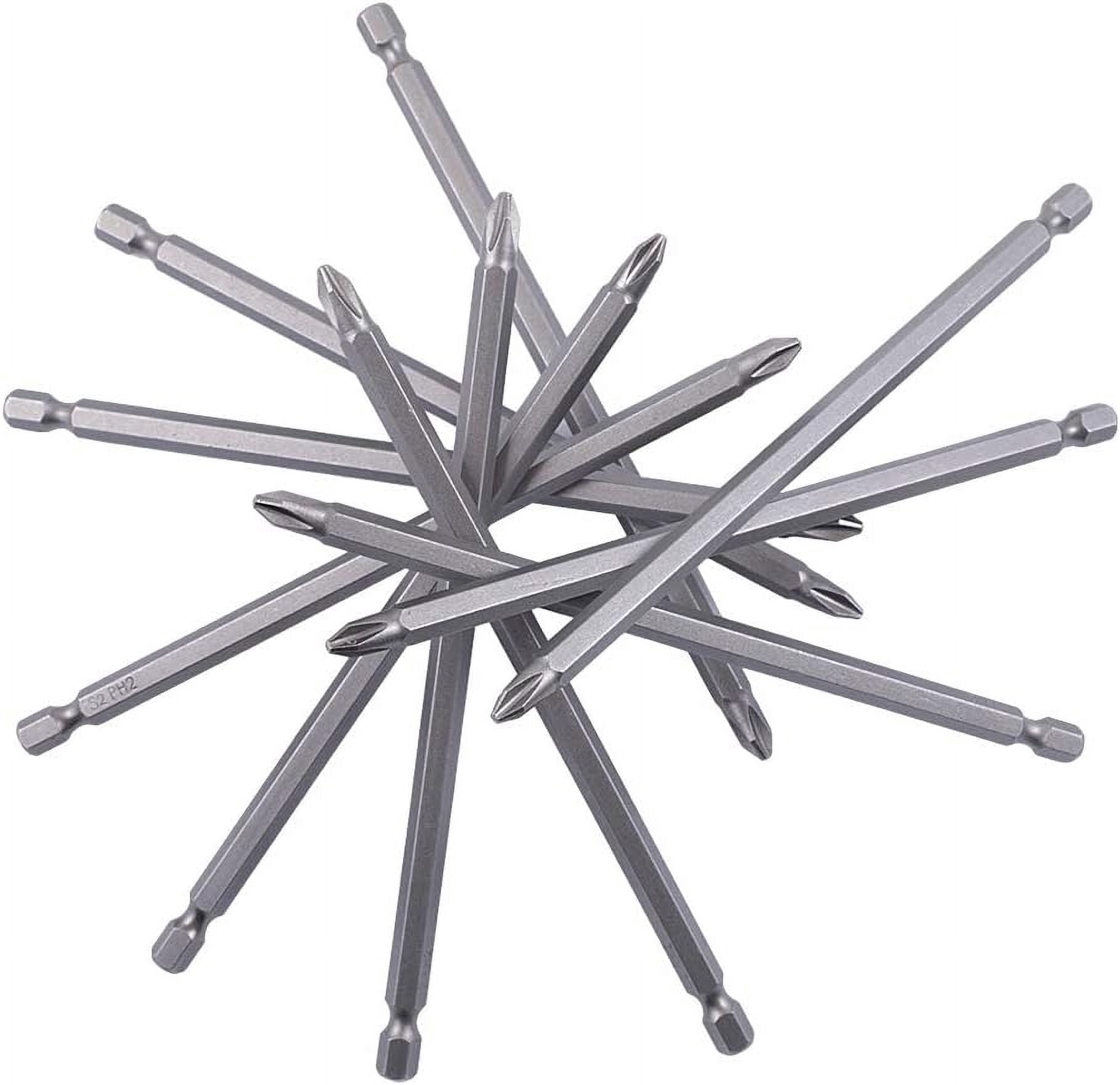 FRKSMD-10 Pack 2 x 6" Cord less Drill Phillips Screwdriver Bit Magnetic Tip Extra Long Set