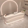 thumbnail image 4 of Luxury Lectern Reception Desk Front Desk Store Advisory Checkout Information Reception Desk Modern Comptoir Caisse Bar Furniture My Lux Decor Round, 4 of 6