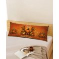 thumbnail image 2 of Happy Thanksgiving Body Pillow Cover 20x54, Fall Pumpkins Harvest Autumn Vintage Decorative Pillowcase with Zipper, Microfiber Pillow Protector, Soft Breathable Long Lumbar Pillowcases for Women, 2 of 9