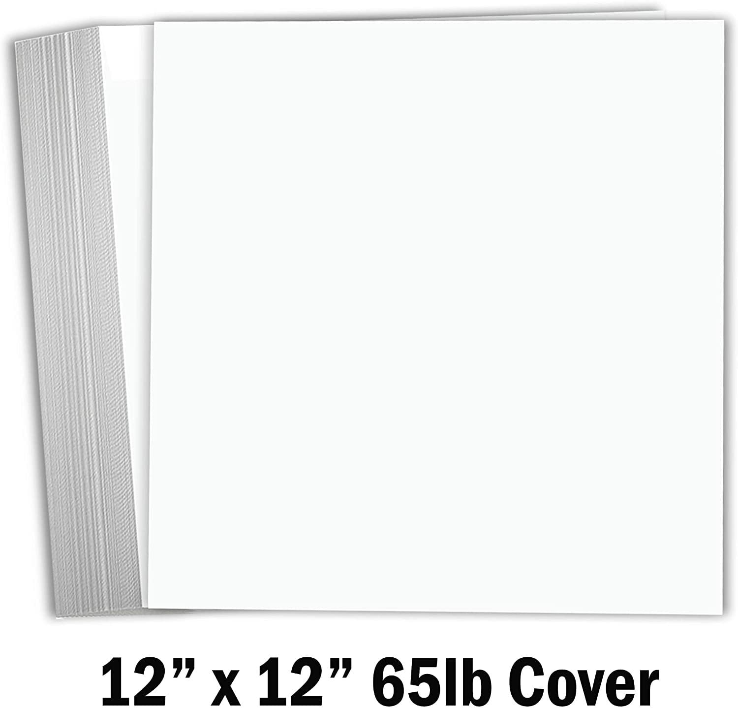 Hamilco White Cardstock Scrapbook Paper 12x12 65lb Card Stock 25 Pack