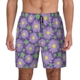 thumbnail image 3 of Uemuo Daisies Flowers Pattern Mens Swim Trunks Quick Dry Board Shorts with Mesh Lining, Stretch Beach Shorts Quick Dry No-Chafing Board Shorts-, 3 of 9