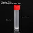 thumbnail image 2 of Uxcell 20mL Plastic Test Tubes, 40 Pack Frozen Test Tube Vial Container Storage Screw Cap, Red Clear, 2 of 6