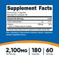 thumbnail image 5 of Nutricost Calcium Lactate Capsules (180 Capsules, 60 Servings, 2,100mg Calcium Lactate) - Vegan, Non-GMO and Gluten Free, 5 of 5