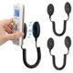 thumbnail image 1 of 2-Pack Magnetic Remote Control Holders with Spring Ropes - Wall-Mount, Adhesive, Anti-Loss, Secure Remotes & Small Items, 1 of 5