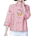 thumbnail image 2 of BILIKEYU Women's Chinese Embroidery Improvement Dress Top, Womens Pajamas, Fall Pajamas Women, Fall Clothes, 2 of 4