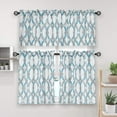 thumbnail image 6 of Kitchen Curtain Valance 54" x 15" Multicolor Geometric Window Valances for Kitchen and Bathroom, Rod Pocket, Teal/Gray, 6 of 6