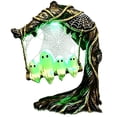 thumbnail image 2 of Cififendec Halloween Lighted Ghost Swing Lamp, 7.87"×3.93", Resin Moss Twisted Tree Spider Web Statue for Spooky Bar Counter Display, Nighttime Ambient Lighting, 2 of 5