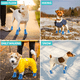 thumbnail image 5 of Dinheiro Zapatos Transpirables para Perros con Correas Reflectantes, Botas de Senderismo Antideslizantes para Cachorros para Pisos de Madera Dura con Pavimento Caliente, 4 Piezas, 5 of 5