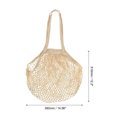 thumbnail image 2 of Bolsa de malla de algodón Unique Bargains 14.96x12.2 Larga Asa Reutilizable Lavable Beige Blanco 2uds, 2 of 7
