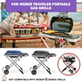 thumbnail image 3 of 7034 Cast Iron Griddle for Weber Traveler Portable Gas Grill, Heavy-Duty Cooking Griddle Plate for Weber Traveler BBQ Outdoor Grill Accessory, 3 of 6